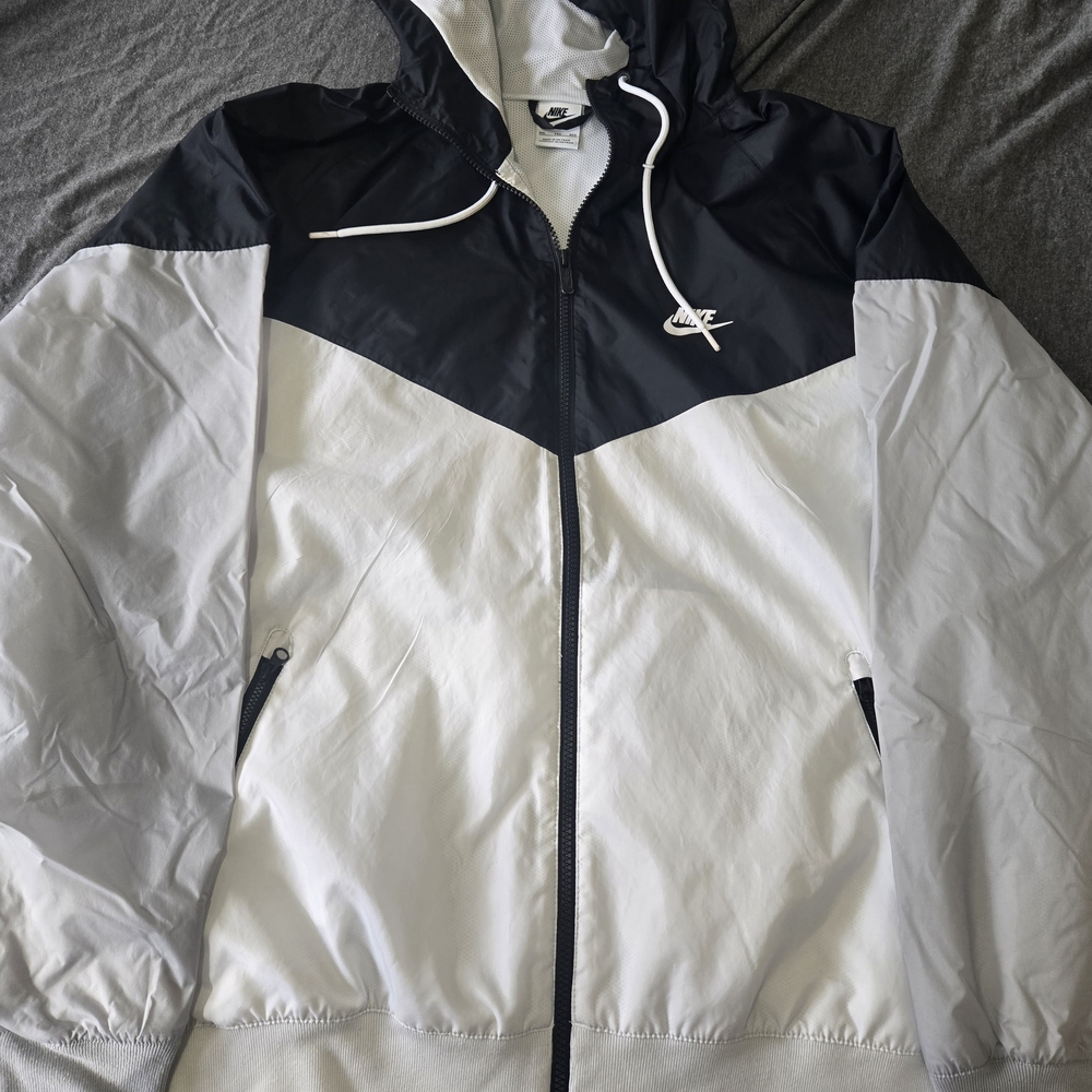 Nike Men's Black and Gray Windbreaker Jacket XXL